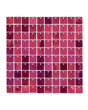 Pink Sequin Acrylic Backed Wall Panel - 30cm x 30cm