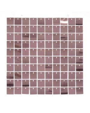Rose Gold Sequin Acrylic Backed Wall Panel - 30cm x 30cm