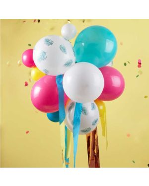 Balloon Chandelier with Printed Palm Balloons &amp; Streamers