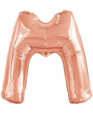 M Rose Gold Letter Balloon - 34&quot; Foil