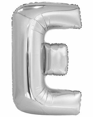 E Silver Letter Balloon - 34&quot; Foil