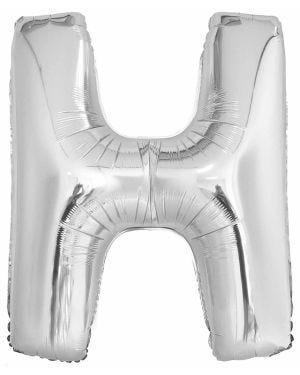 H Silver Letter Balloon - 34&quot; Foil