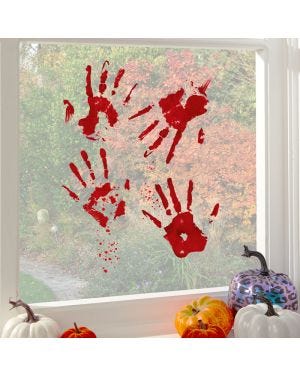 Bloody Hand Window Stickers