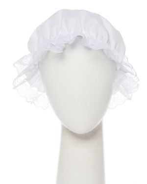 White  Victorian Mop Hat