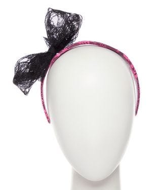 Pink 80s  Lace Headband