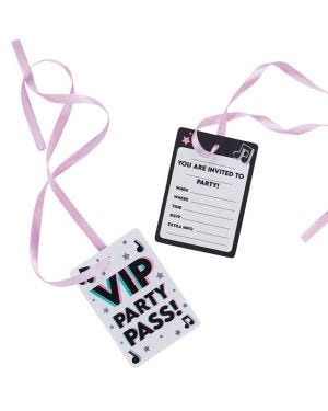 VIP Pass Party Invitations (10pk)