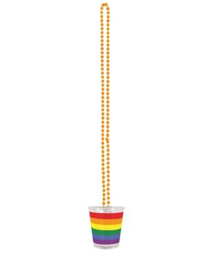 Rainbow Pride Glass &amp; Necklace