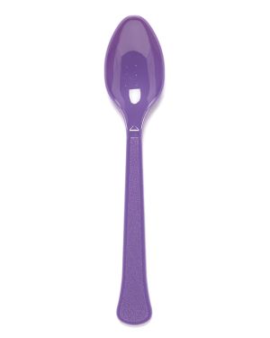 Purple Reusable Plastic Spoons (24pk)