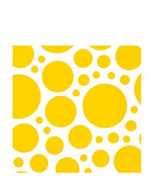 Sunshine Yellow Dots Paper Napkins 33cm (20pk)