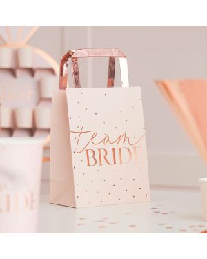 Rose Gold Team Bride Party Bags - (5pk)
