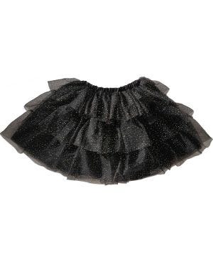Sparkle Black &amp; Gold Tiered Tutu - 5-7 Years