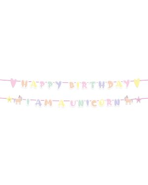 Unicorns &amp; Rainbows Letter Banners - 1.5m (2pk)