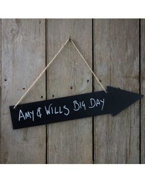 Wooden Chalkboard Arrow Sign - 50cm