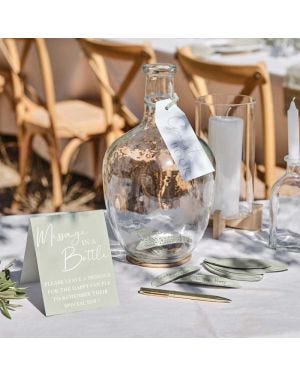 Recycled Glass Vase Wedding Guest Book