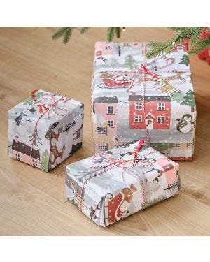 Christmas Scene Wrapping Paper (2 Sheets)