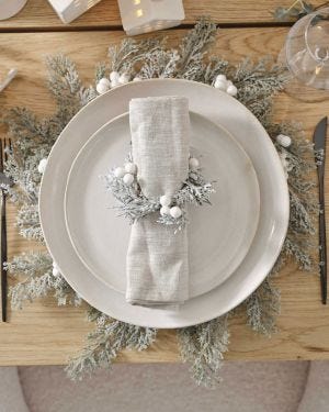 Snowy foliage with Berries Place Mats (4pk)