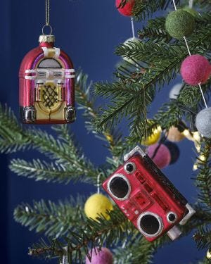 Retro Music Set Tree Decoration