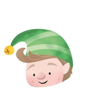 Elf Head Balloon - 24&quot; Foil