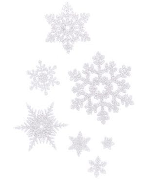 Snowflake Vinyl Window Decorations - 45cm