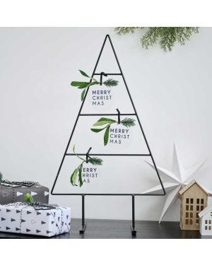 Black Metal Christmas Tree Alternative Decoration