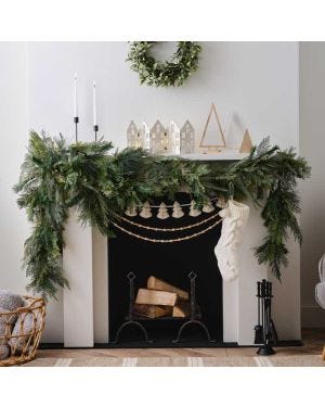 Pine &amp; Cypress Foliage Christmas Garland - 3m