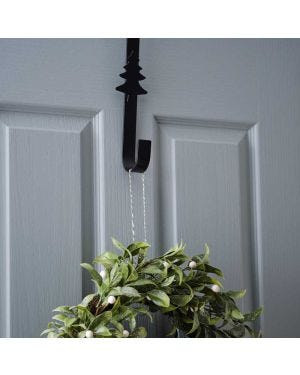 Black Metal Wreath Hanger - 29cm