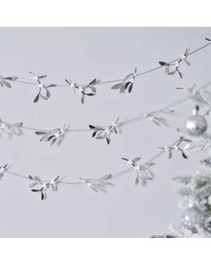 Silver Mistletoe Paper Garland - 5m