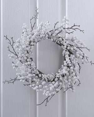 Wreath - White Berries With Twig