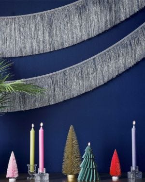 Silver Tinsel Garland