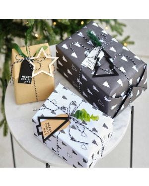 Christmas Wooden Icons and Ribbon Gift Tags (9pk)