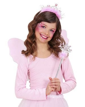Jewelled Marabou Tiara &amp; Wand