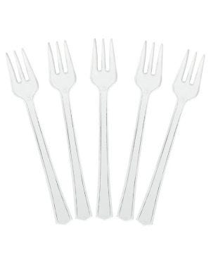 Clear Plastic Mini Forks (40pk)