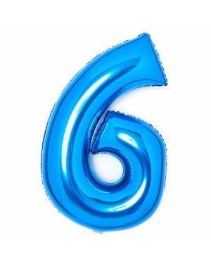 Blue Foil Number Balloons - 34&quot;