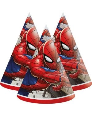 Spiderman Crime Fighter Party Hats (6pk)