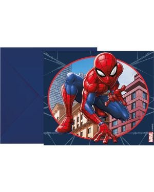 Spiderman Crime Fighter Invitations (6pk)
