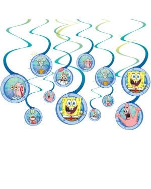 SpongeBob Swirl Paper Decorations (12pk)