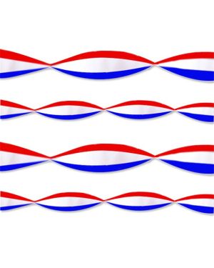 Red, White &amp; Blue Crepe Streamer - 9m
