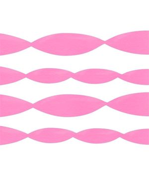 Pink Crepe Paper Streamer - 24m