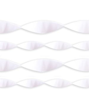 White Crepe Paper Streamer - 24m