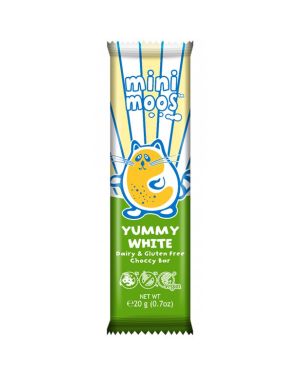 Vegan Mini Moo&#039;s Organic Yummy White Bar - 20g