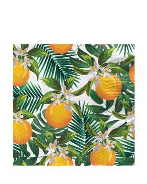 Tropical Fiesta Orange Napkins - 33cm (20pk)