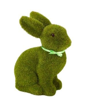 Green Grass Easter Bunny Decoration - 16cm