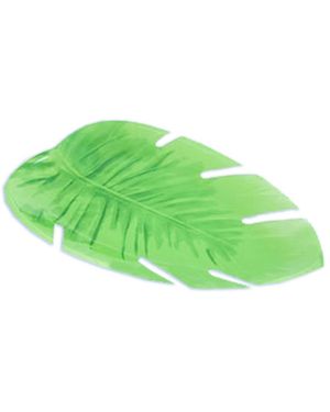 Plastic Jungle Leaf Platter - 35cm
