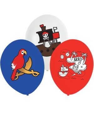 Treasure Island Pirate Balloons - 11&quot; Latex (6pk)