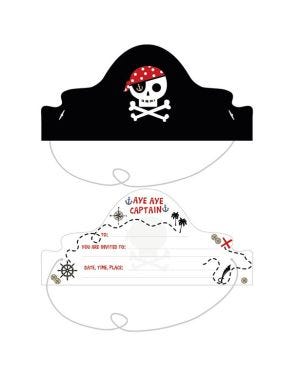 Treasure Island Pirate Invitations (8pk)