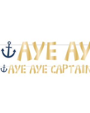 Treasure Island Pirate &quot;Aye Aye Captain&quot; Letter Banner