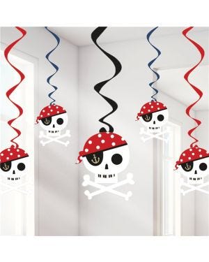 Treasure Island Pirate Swirl Decorations (6pk)