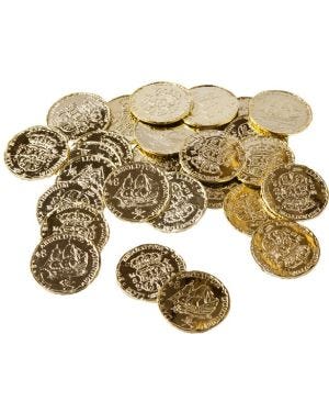 Gold Plastic Coins (72pk)