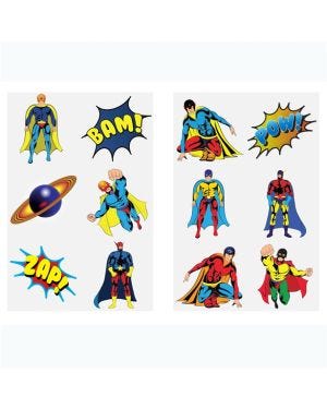 Super Hero Tattoo Sheet