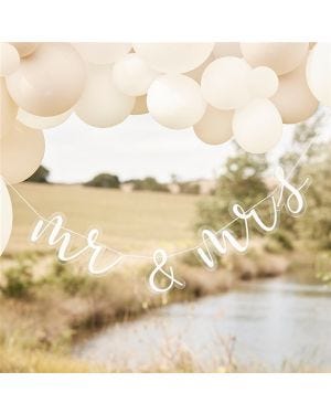 Mr &amp; Mrs Acrylic Bunting
